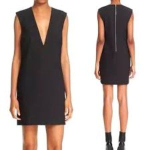 Elizabeth and James Deep V Black Shift Dress